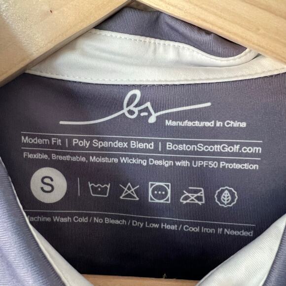NWT Men's Boston Scott Golf Polo Shirt Moisture Wicking UPF50 - Size Small - Picture 6 of 9
